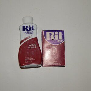 RIT Wine Red 8oz Liquid & 1 1/8oz Powder Color Dye - Cotton Wool Nylon